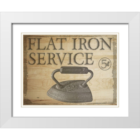 Falt Iron White Modern Wood Framed Art Print with Double Matting by Phillip, Jamie