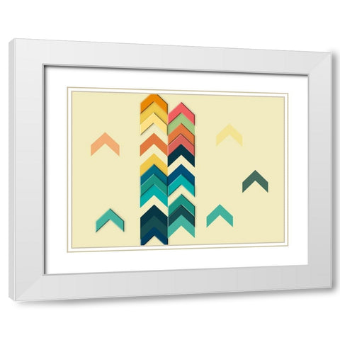 Upward Movement White Modern Wood Framed Art Print with Double Matting by Phillip, Jamie