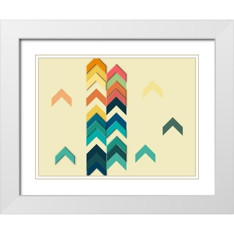 Upward Movement White Modern Wood Framed Art Print with Double Matting by Phillip, Jamie