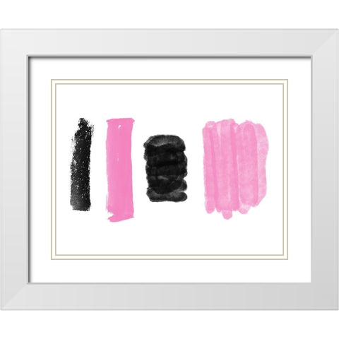 Spoken Brushes White Modern Wood Framed Art Print with Double Matting by Phillip, Jamie