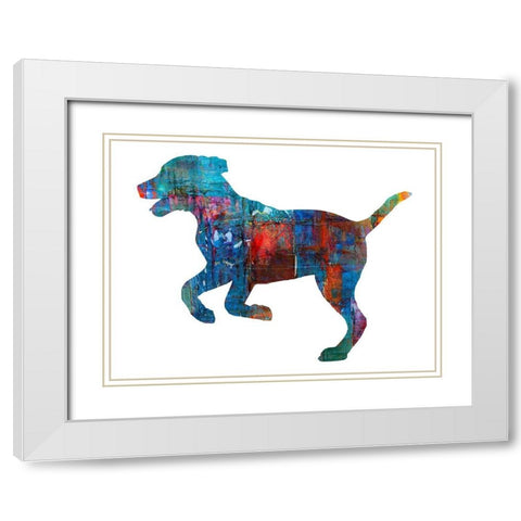 Good Dog 1 White Modern Wood Framed Art Print with Double Matting by Phillip, Jamie