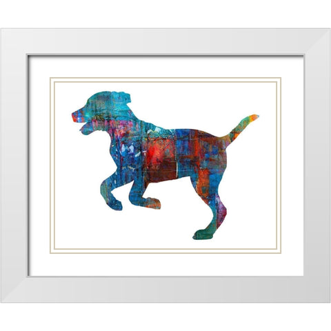 Good Dog 1 White Modern Wood Framed Art Print with Double Matting by Phillip, Jamie