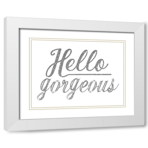 Gorgeous White Modern Wood Framed Art Print with Double Matting by Phillip, Jamie