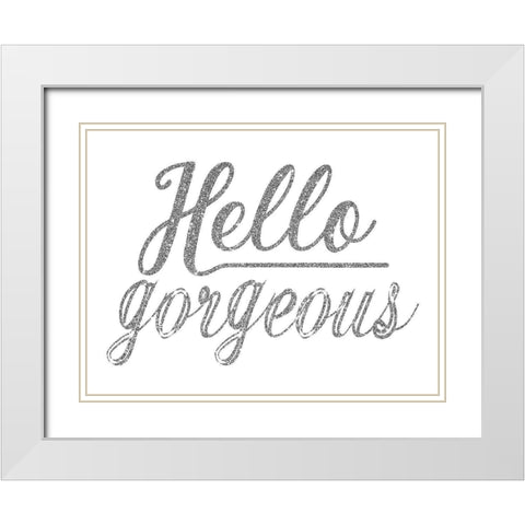 Gorgeous White Modern Wood Framed Art Print with Double Matting by Phillip, Jamie