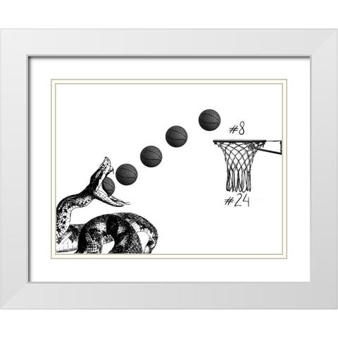 Mamba White Modern Wood Framed Art Print with Double Matting by Phillip, Jamie
