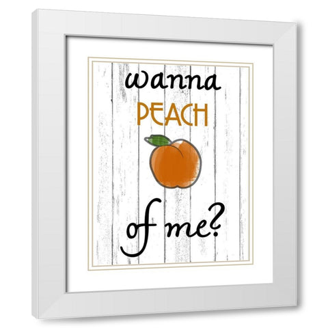 No Pun Intended 1 White Modern Wood Framed Art Print with Double Matting by Phillip, Jamie