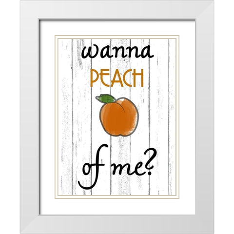 No Pun Intended 1 White Modern Wood Framed Art Print with Double Matting by Phillip, Jamie