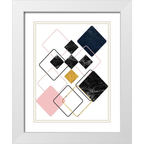 New Dimension 3 White Modern Wood Framed Art Print with Double Matting by Phillip, Jamie