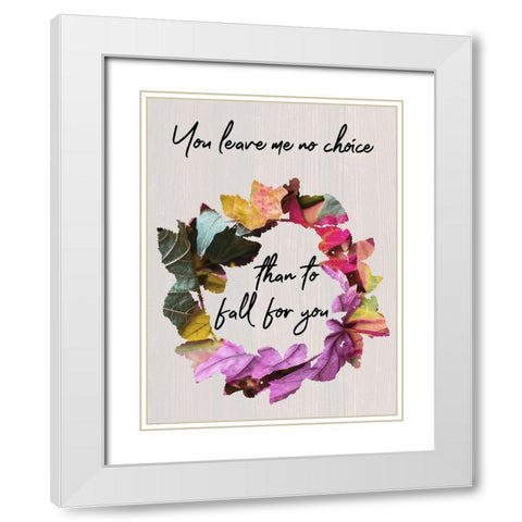 Fall For You White Modern Wood Framed Art Print with Double Matting by Phillip, Jamie