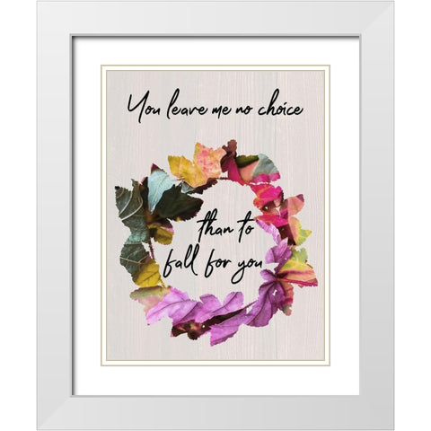 Fall For You White Modern Wood Framed Art Print with Double Matting by Phillip, Jamie