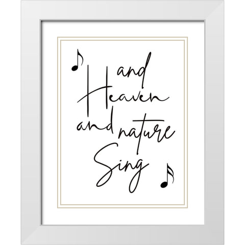 Heaven and Nature White Modern Wood Framed Art Print with Double Matting by Phillip, Jamie