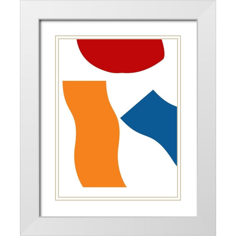 Shifting Shapes 1 White Modern Wood Framed Art Print with Double Matting by Phillip, Jamie