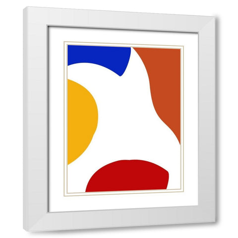 Shifting Shapes 2 White Modern Wood Framed Art Print with Double Matting by Phillip, Jamie