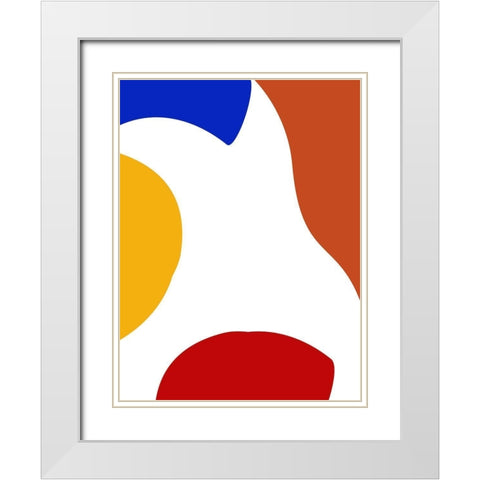 Shifting Shapes 2 White Modern Wood Framed Art Print with Double Matting by Phillip, Jamie