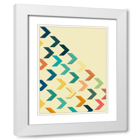 One Direction White Modern Wood Framed Art Print with Double Matting by Phillip, Jamie