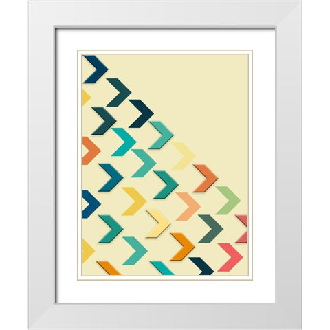 One Direction White Modern Wood Framed Art Print with Double Matting by Phillip, Jamie