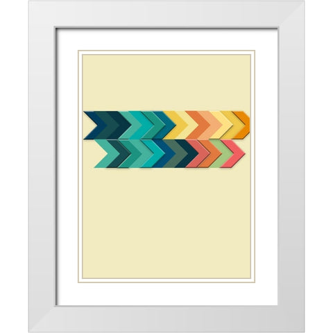 One Direction 2 White Modern Wood Framed Art Print with Double Matting by Phillip, Jamie