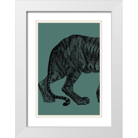 Big Cat 1 White Modern Wood Framed Art Print with Double Matting by Phillip, Jamie