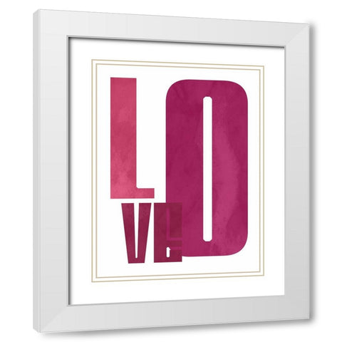 Big Love White Modern Wood Framed Art Print with Double Matting by Phillip, Jamie