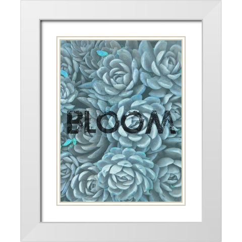 Bloom White Modern Wood Framed Art Print with Double Matting by Phillip, Jamie