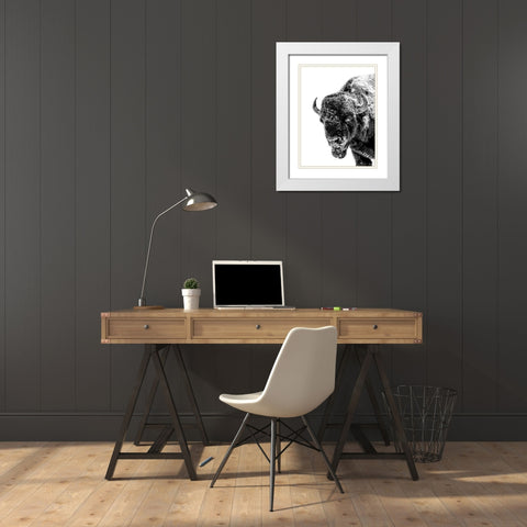 Snow Motion 2 White Modern Wood Framed Art Print with Double Matting by Phillip, Jamie