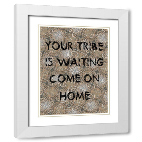 Find Your Tribe 2 White Modern Wood Framed Art Print with Double Matting by Phillip, Jamie