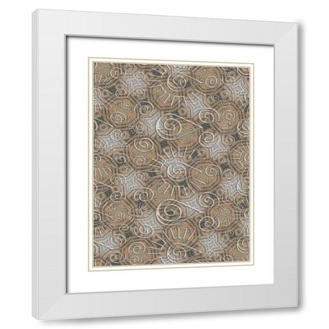 Ethnic Blend White Modern Wood Framed Art Print with Double Matting by Phillip, Jamie