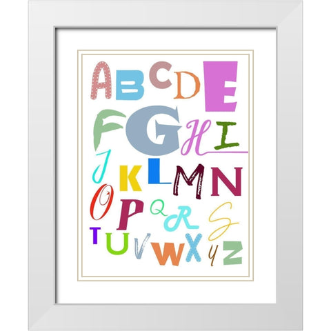 ABC White Modern Wood Framed Art Print with Double Matting by Phillip, Jamie
