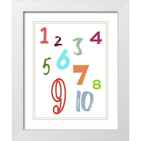 123 White Modern Wood Framed Art Print with Double Matting by Phillip, Jamie