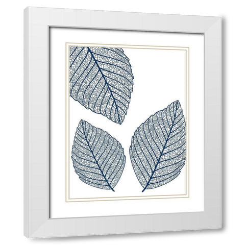 Blue Vain White Modern Wood Framed Art Print with Double Matting by Phillip, Jamie