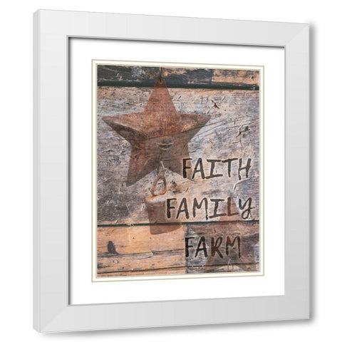 Faith And Farm White Modern Wood Framed Art Print with Double Matting by Phillip, Jamie