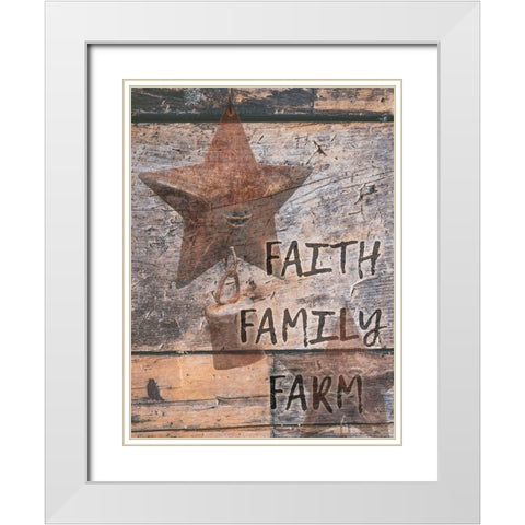 Faith And Farm White Modern Wood Framed Art Print with Double Matting by Phillip, Jamie