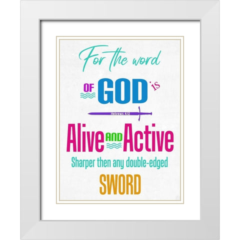 Hebrews White Modern Wood Framed Art Print with Double Matting by Phillip, Jamie