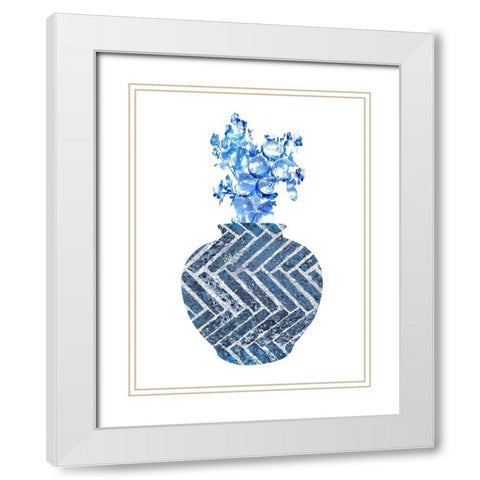 Diamond Vase  White Modern Wood Framed Art Print with Double Matting by Phillip, Jamie