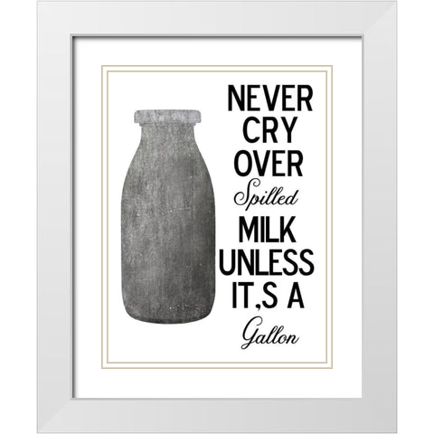Milk White Modern Wood Framed Art Print with Double Matting by Phillip, Jamie