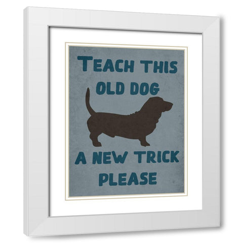 Dog Trick White Modern Wood Framed Art Print with Double Matting by Phillip, Jamie