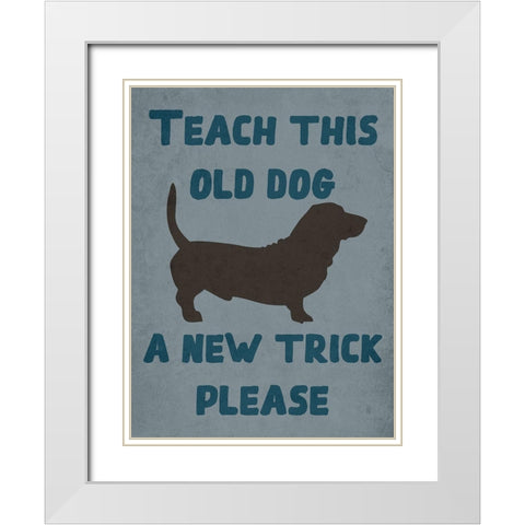 Dog Trick White Modern Wood Framed Art Print with Double Matting by Phillip, Jamie