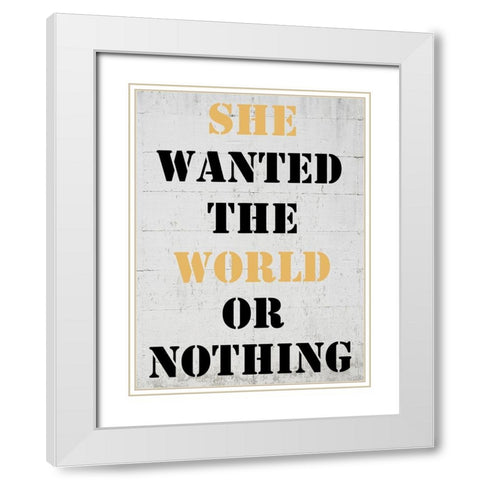 World White Modern Wood Framed Art Print with Double Matting by Phillip, Jamie
