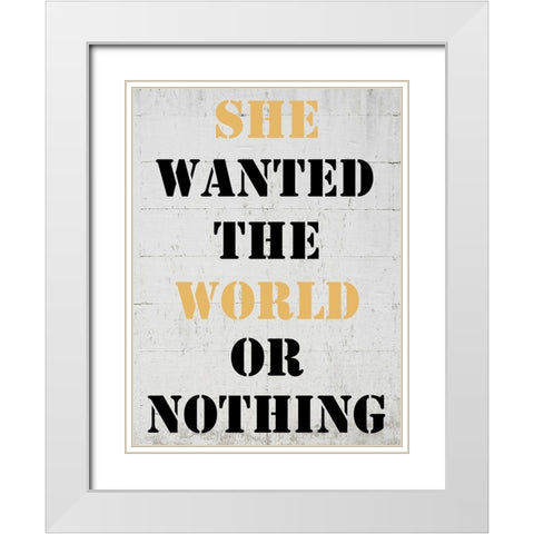 World White Modern Wood Framed Art Print with Double Matting by Phillip, Jamie