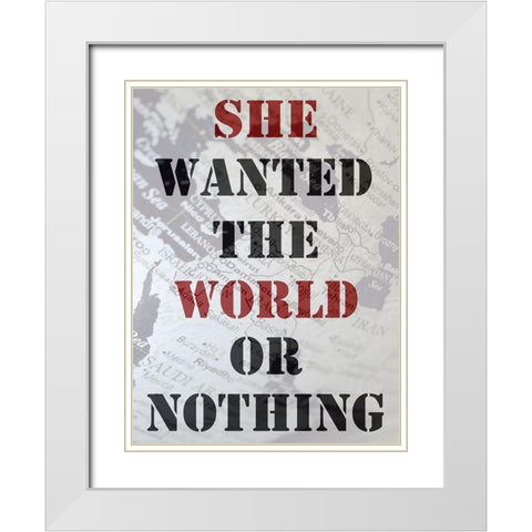 World 2 White Modern Wood Framed Art Print with Double Matting by Phillip, Jamie