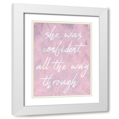 Confidence White Modern Wood Framed Art Print with Double Matting by Phillip, Jamie