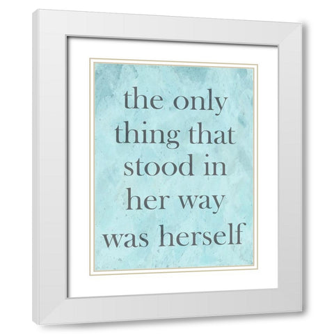 Herself White Modern Wood Framed Art Print with Double Matting by Phillip, Jamie