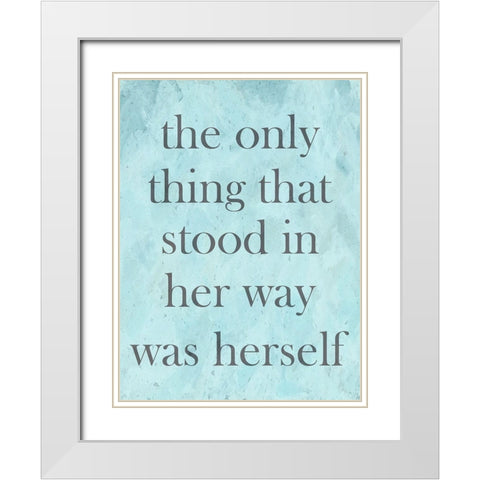 Herself White Modern Wood Framed Art Print with Double Matting by Phillip, Jamie