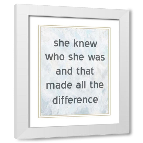 Know Yourself White Modern Wood Framed Art Print with Double Matting by Phillip, Jamie