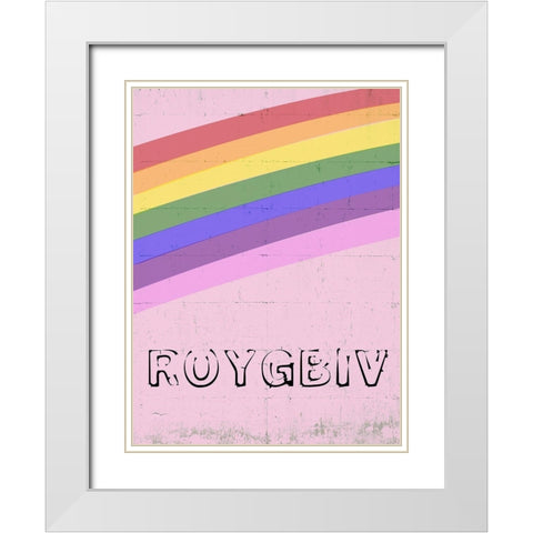 Rainbow White Modern Wood Framed Art Print with Double Matting by Phillip, Jamie