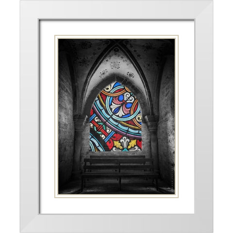 Church White Modern Wood Framed Art Print with Double Matting by Phillip, Jamie