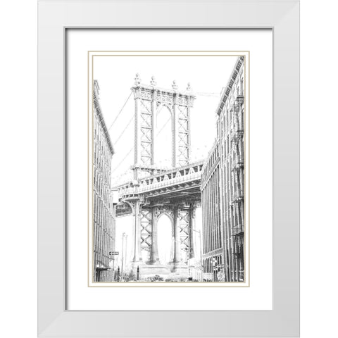 Big Apple White Modern Wood Framed Art Print with Double Matting by Phillip, Jamie