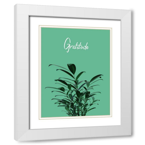 Gratitude White Modern Wood Framed Art Print with Double Matting by Phillip, Jamie