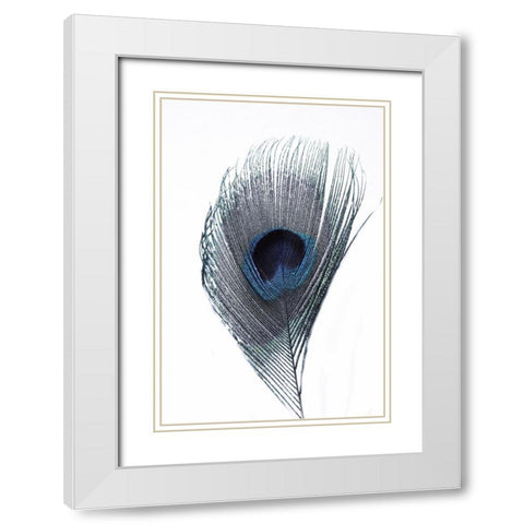 Feather White Modern Wood Framed Art Print with Double Matting by Phillip, Jamie