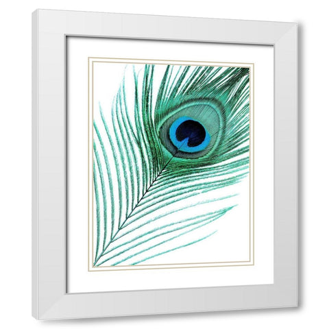 Feather White Modern Wood Framed Art Print with Double Matting by Phillip, Jamie